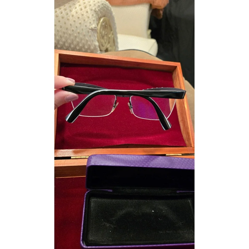 Alain Mikli A02017 MOJN Eyeglass Frames 52-17-135 Black White France w/Case